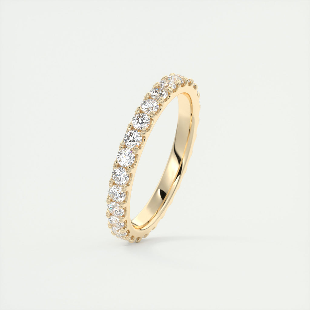 1.65CT Round Brilliant Cut Moissanite Full Eternity Wedding Band