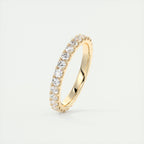 1.65CT Round Brilliant Cut Moissanite Full Eternity Wedding Band