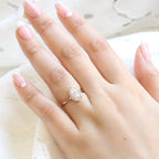 1.0 CT Pear Cut Halo Style Moissanite Engagement Ring