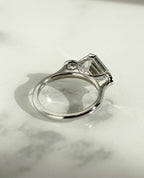 1.50 -3.50  CT Asscher ⁠Cut Lab Grown Diamond Bezel Engagement Ring