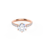 2.0 CT Round Moissanite Pave Setting Engagement Ring