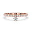 Pave Diamond Ring with Round Diamond