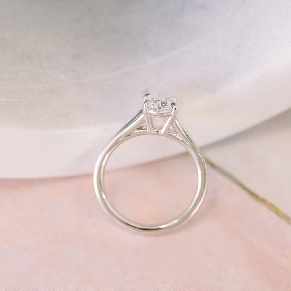 1.50 CT Round Moissanite Solitaire Style Engagement Ring
