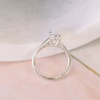 1.50 CT Round Moissanite Solitaire Style Engagement Ring