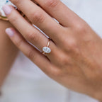 1.85 CT Oval Cut Moissanite Solitaire Engagement Ring