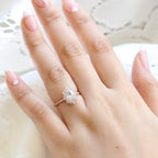 1.50 CT Oval Cut Cluster Moissanite Engagement Ring