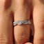 Round Diamond Half Eternity Twisted Wedding Band