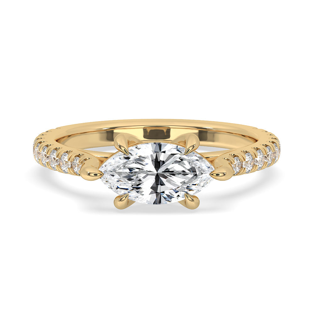 Marquise Cut Diamond Ring in East to West Setting Main image