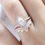 1.0CT Pear Cut Moissanite Halo Bridal Ring Set