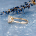 1.50 CT Oval Cut Three Stone Moissanite Engagement Ring