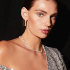 Round Cut Moissanite Diamond Tennis Necklace