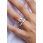 2.10 CT Round Moissanite Solitaire With Pave Setting Engagement Ring