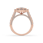 Halo Diamond Engagement Ring in Rose Gold