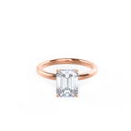 2.75 CT Emerald Cut Moissanite Solitaire Engagement Ring