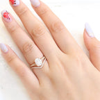 2.0CT Oval Cut Moissanite Solitaire Bridal Ring Set