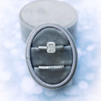 2.0 CT Radiant Moissanite Solitaire Pave Setting Engagement Ring