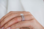 2.50 CT Round Cut Moissanite Hidden Halo Pave Setting Engagement Ring