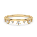 Antique Diamond Wedding Band - Round Diamonds