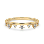 Antique Diamond Wedding Band - Round Diamonds