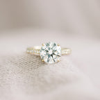 2.0CT Round Moissanite Solitaire Engagement Ring