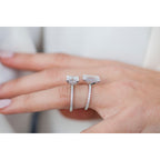 4.0 CT Emerald Moissanite Hidden Halo & Pave Setting Engagement Ring