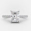 2.0 CT Radiant Moissanite Hidden Halo Setting Engagement Ring