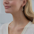 0.70 TCW Round Moissanite Diamond Link Drop Earrings