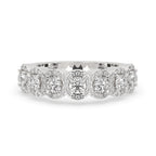 Half Eternity Round Cut Wedding Band