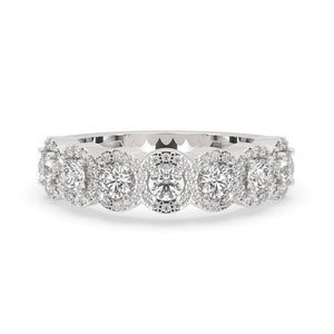 Half Eternity Round Cut Wedding Band