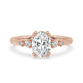 Oval Cut Engagement Ring - Side Stone