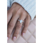 2.70 CT Oval Moissanite Solitaire Engagement Ring