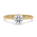 Hidden Halo Engagement Ring With Round Cut Diamond