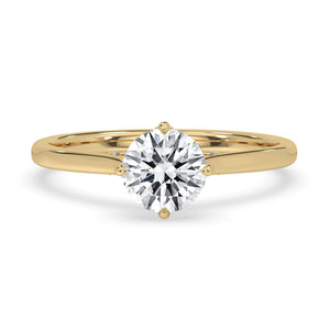 Hidden Halo Engagement Ring With Round Cut Diamond
