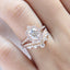 1.50CT Oval Cut Moissanite Halo Bridal Ring Set