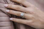 2.70 CT Radiant Moissanite Hidden Halo With Pave Setting Engagement Ring