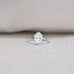 1.50 CT Oval Cut Solitaire Style Moissanite Engagement Ring