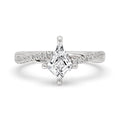 Kite Cut Engagement Ring in Pave Style – Elegant Design