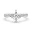 Kite Cut Engagement Ring in Pave Style – Elegant Design