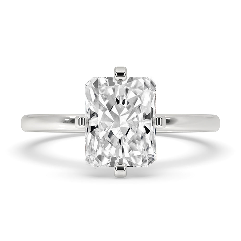 Radiant Cut Diamond Ring In White Gold Main image