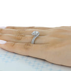 1.0CT Round Cut Bypass Style Moissanite Engagement Ring