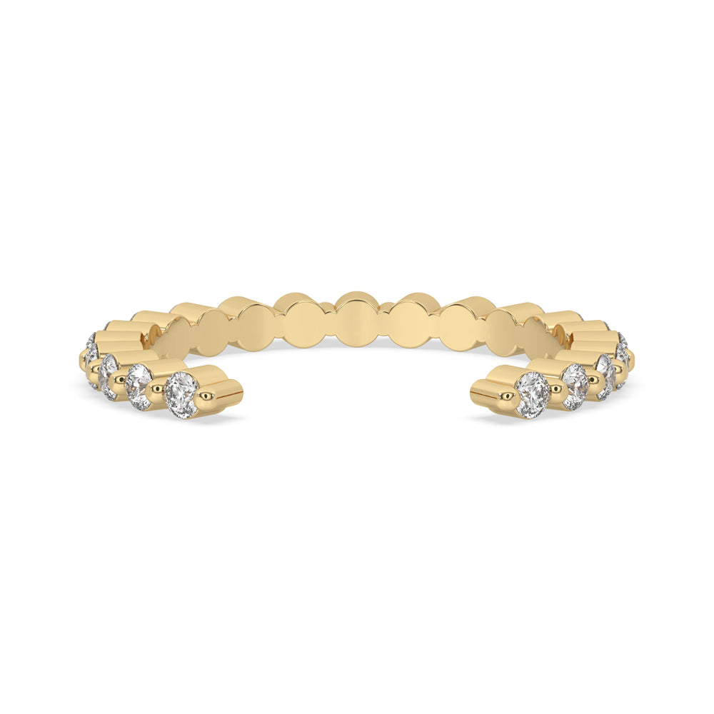 Open Gap Wedding Band - Round Diamond Hauptbild