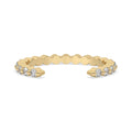 Open Gap Wedding Band - Round Diamond