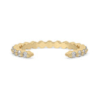 Open Gap Wedding Band - Round Diamond