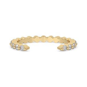 Open Gap Wedding Band - Round Diamond