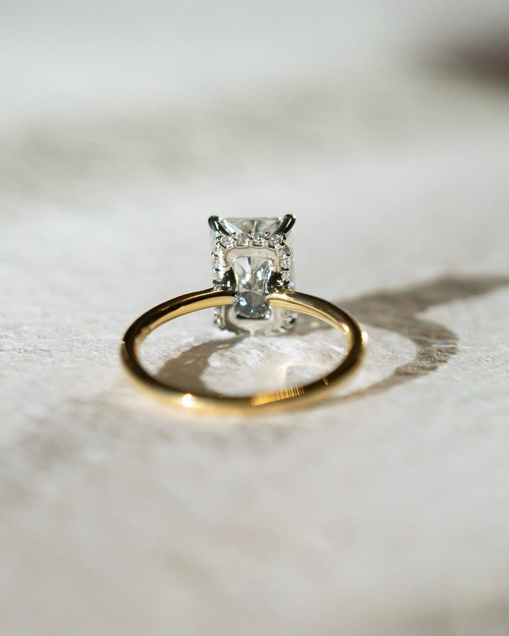 1.0 -3.04 CT Radiant ⁠Cut Lab Grown Diamond Hidden Halo Engagement Ring
