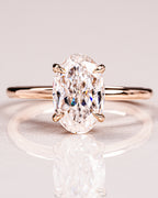5.0 CT Oval Cut Moissanite Solitaire Engagement Ring