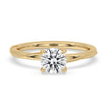 Round Cut Twisted Prong Milgrain Setting Ring