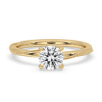 Round Cut Twisted Prong Milgrain Setting Ring