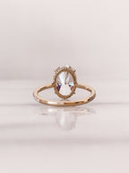 2.80 CT Oval Moissanite Hidden Halo Pave Setting Engagement Ring