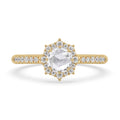 Antique Diamond Cluster Ring - Halo-Set Elegance